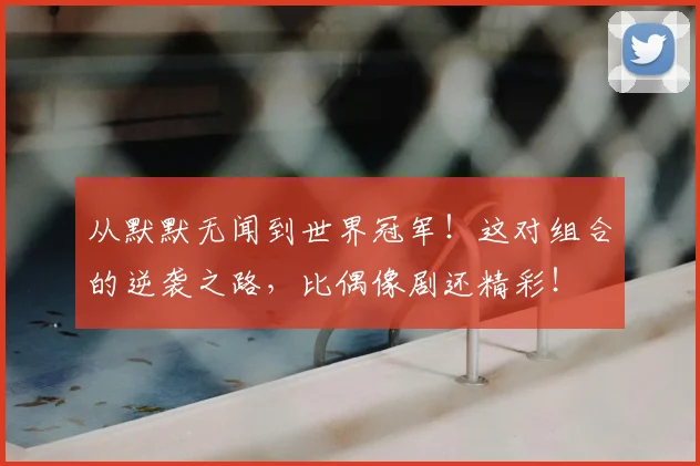 从默默无闻到世界冠军!这对组合的逆袭之路,比偶像剧还精彩!